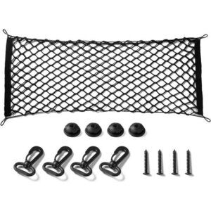 Cargo Net Adjustable Elastic Trunk Storage Net with Hooks for SUV Car Truck
